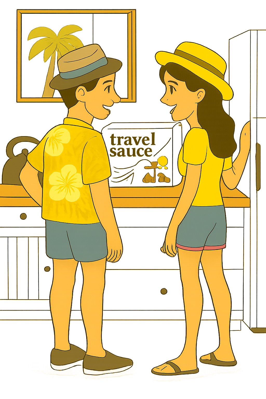 Kitchen with Travel Sauce products